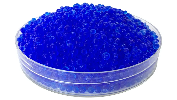 Blue silicone beads
