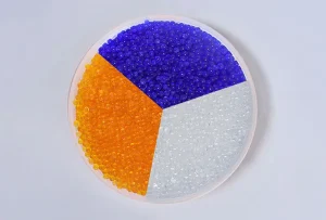 Indicating silica gel beads